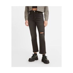 Black Levi Wedgie Crop Jeans